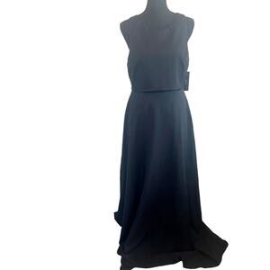 NWT Lulu’s LARGE Black Gown Dress Layered Over Lace